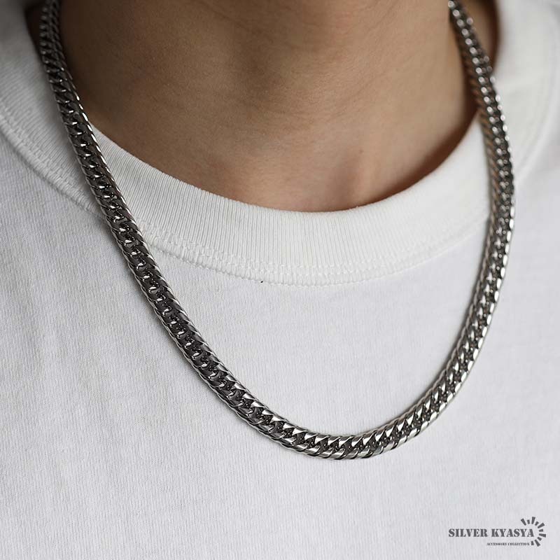 ステンレス ダブル喜平チェーンネックレス 8mm 50cm/55cm/60cm