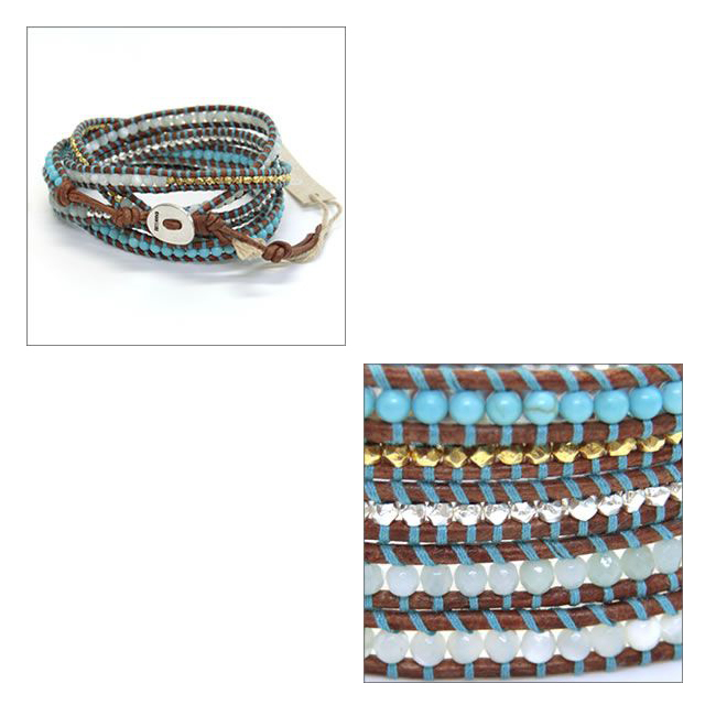 チャンルー CHAN LUU ラップブレス ターコイズ 5連 ブレスレット 正規