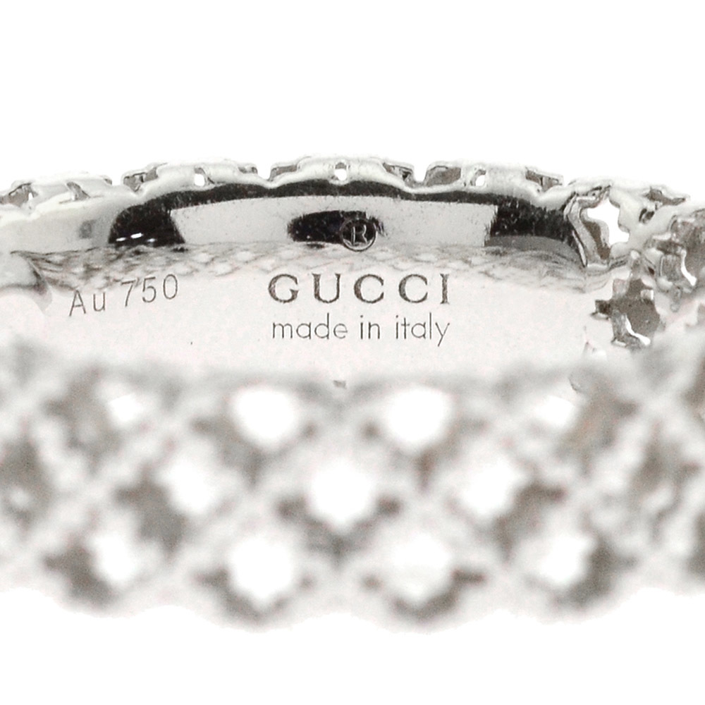 グッチ GUCCI ディアマンティッシマ リング ホワイトゴールド 341236