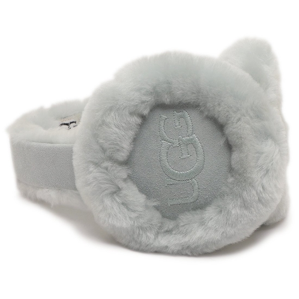 アグ イヤーマフ シープスキン エンブロイダリー イヤーマフ グレー