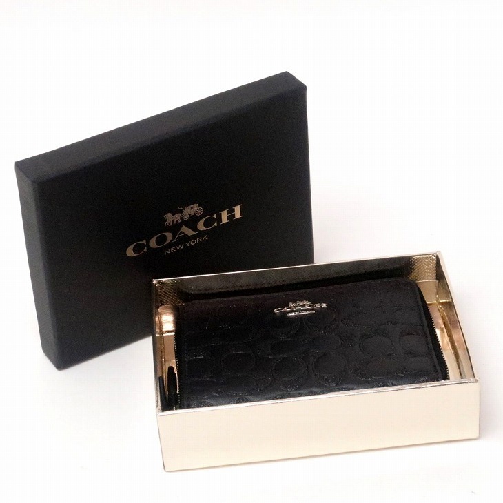 コーチ COACH 財布 レディース 二つ折り財布 シグネチャー 型押し