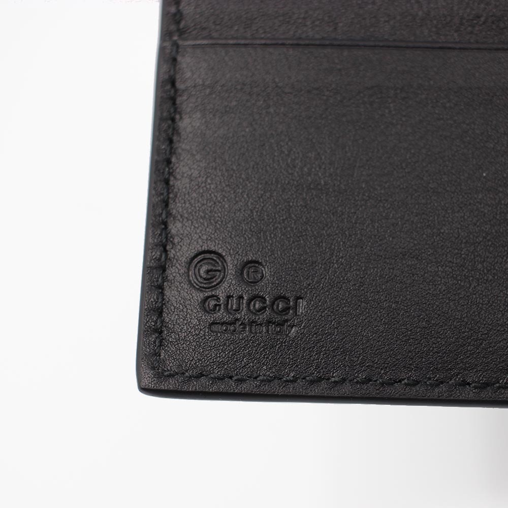 グッチ GUCCI 544472 BMJ1N 1000 二つ折り財布 ブラック 黒 グッチシマ
