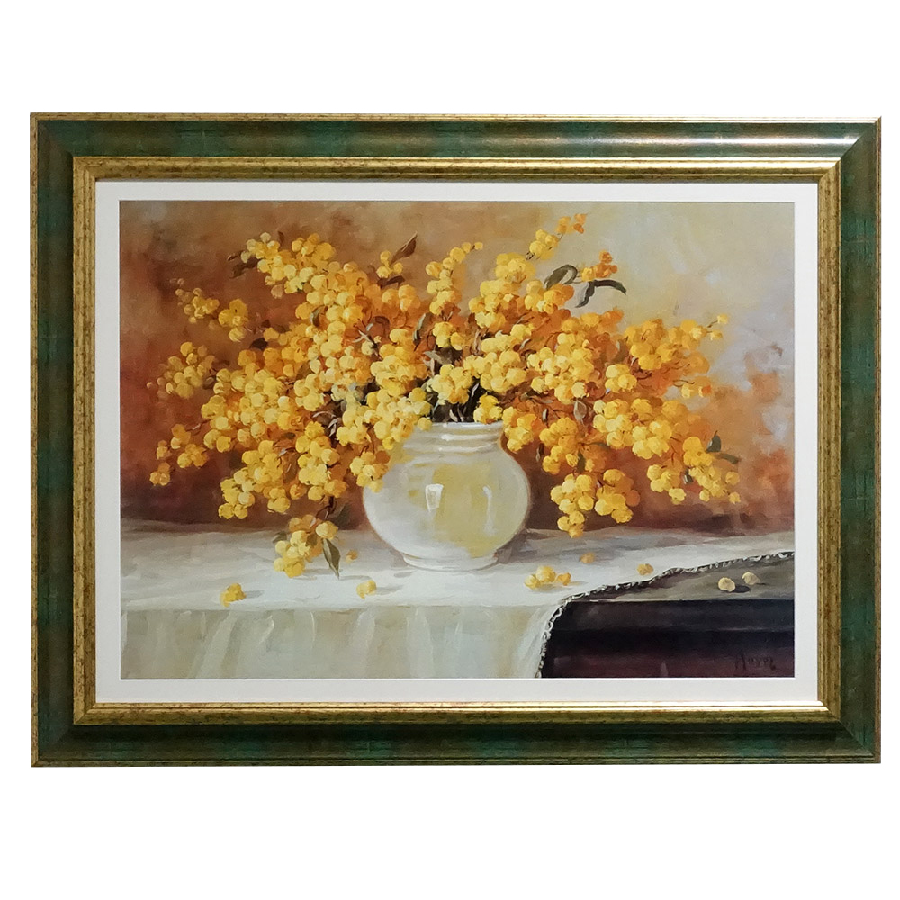 イタリア製 アートフレーム ヨーロッパ 大人気 幸せを呼ぶ 黄色の花