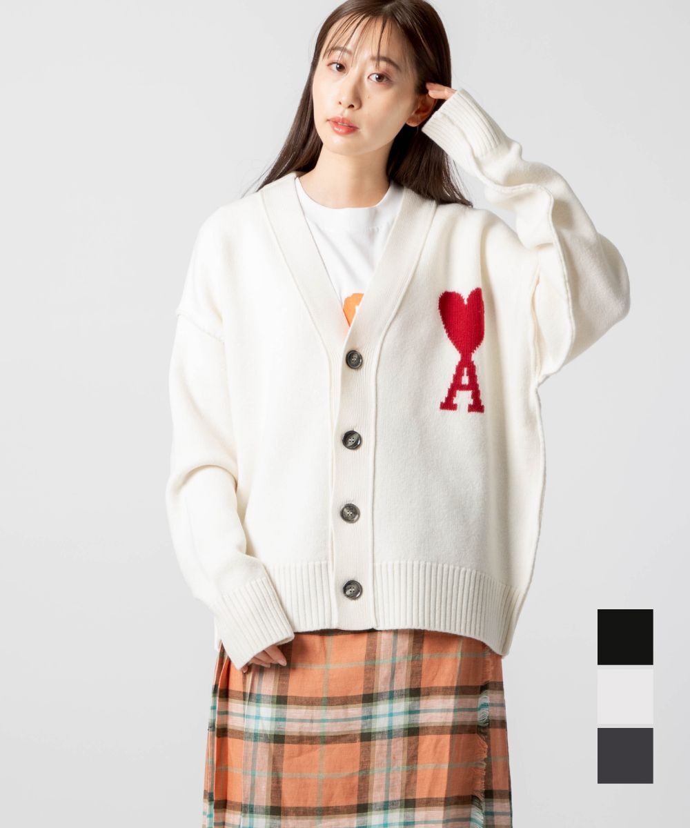 アミ パリス AMI PARIS BFUKC006.018 カーディガン RED ADC CARDIGAN