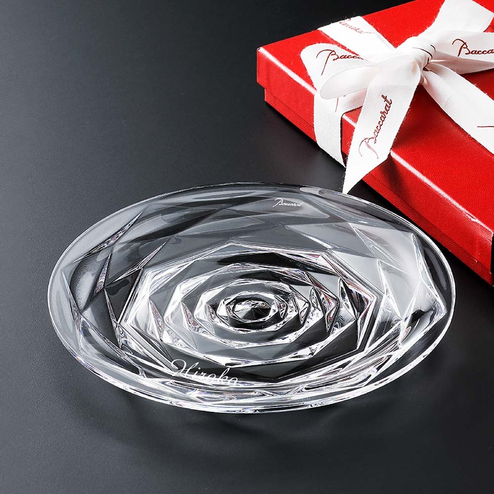 Baccarat バカラ スウィング プレート Mサイズ 13cm 名入れ彫刻代込み