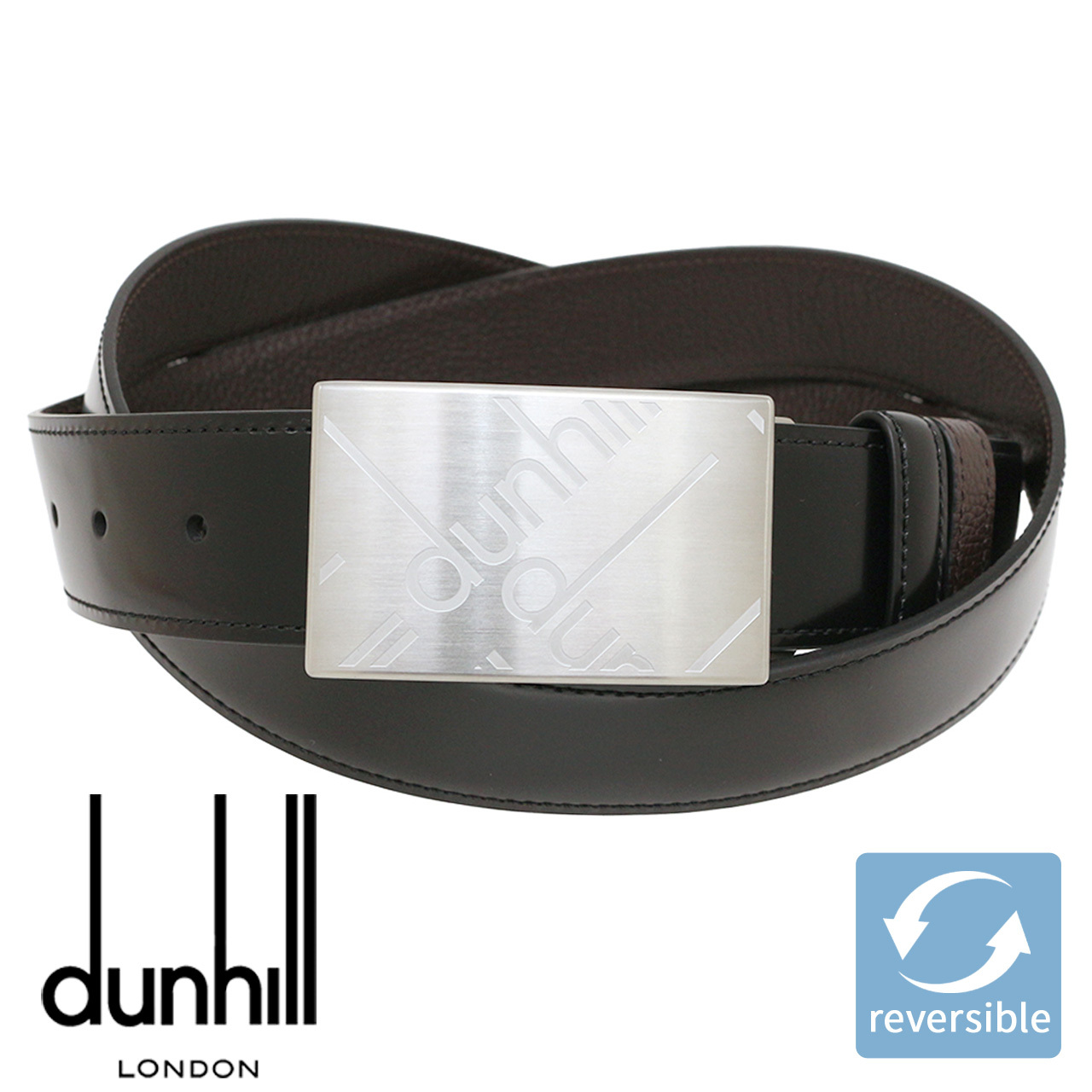ダンヒル ベルト DUNHILL メンズベルト リバーシブル レザー プレート