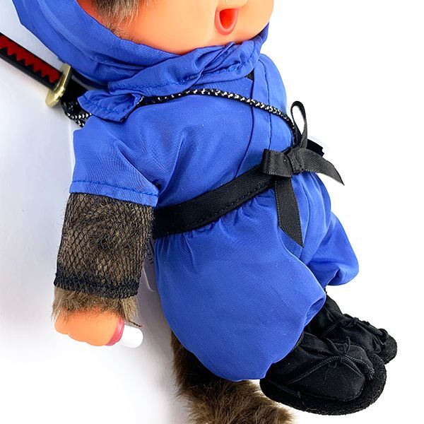 モンチッチ 忍者 ぬいぐるみ 和風 青 - 【パーフェクトワールド