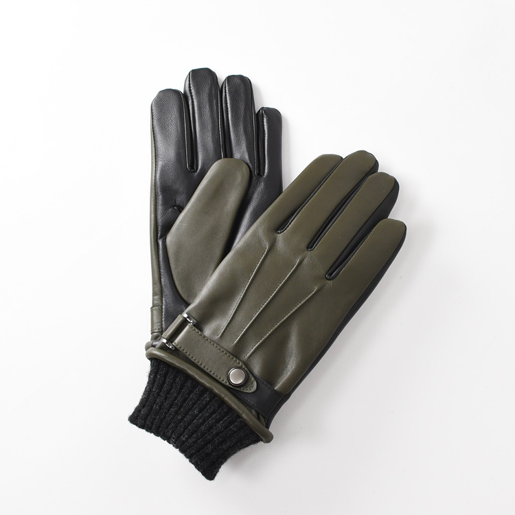 日本製 スマホ対応 手袋 メンズ 革 ビジネス 本革 スマホ 男性用 ボア