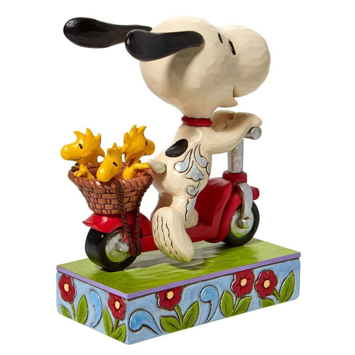 ジムショア Jim Shore スヌーピー＆ウッドストック スクーター 置物