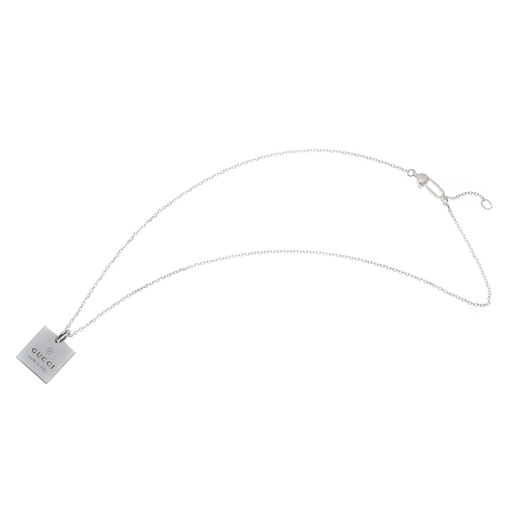 グッチ GUCCI スクエアモチーフ シルバー ネックレス ペンダント
