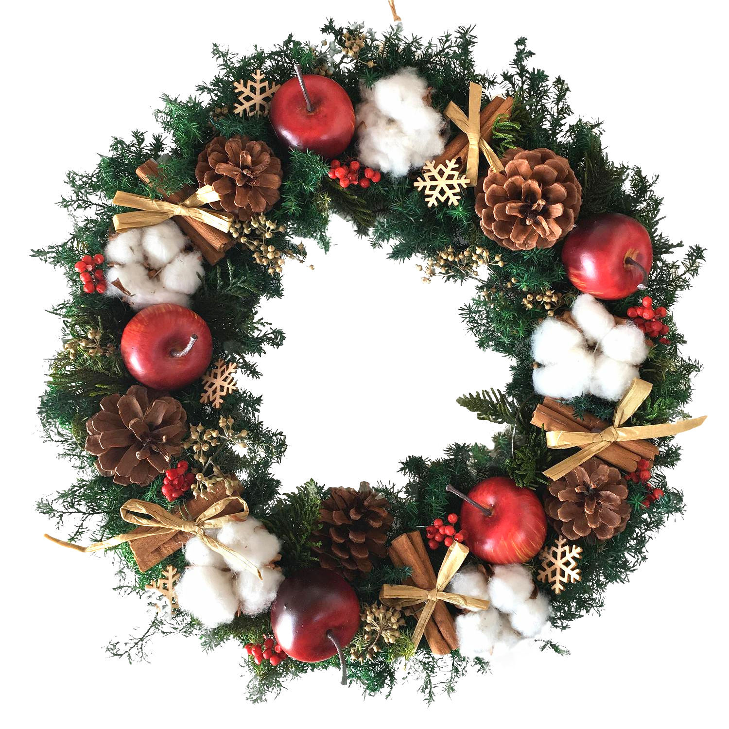 プリザーブドフラワー クリスマス リース ハンドメイド ドライフラワー