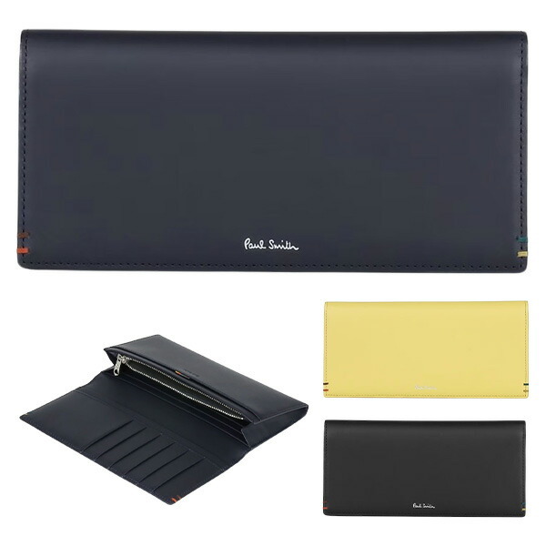 最安値に挑戦 ポールスミス 財布 Paul Smith メンズ かぶせ長財布 ハイ