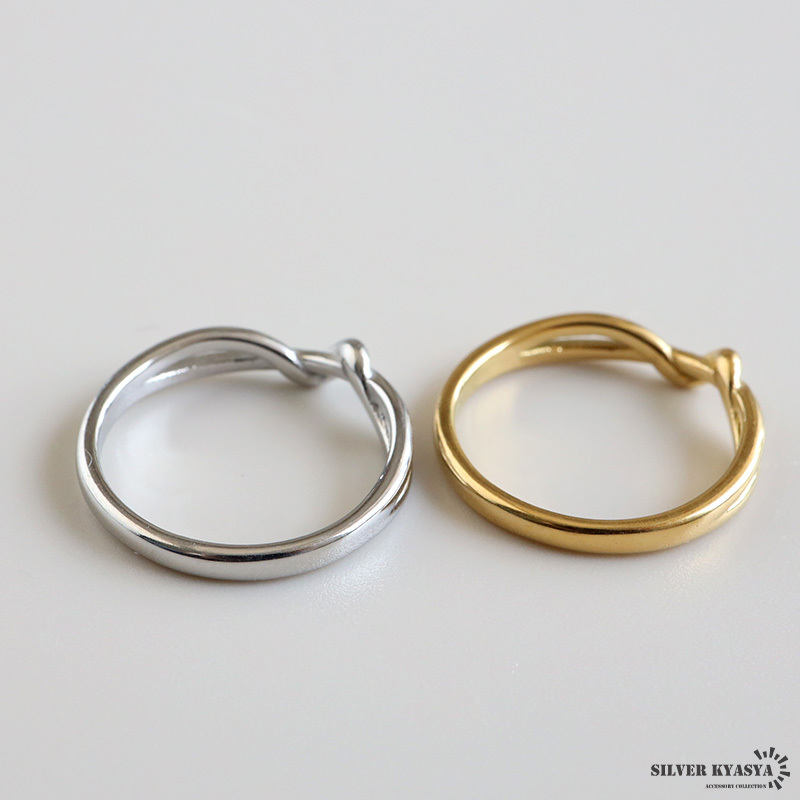 ひねりリング ツイストリング ゴールドリング 指輪 18KGP ゴールド