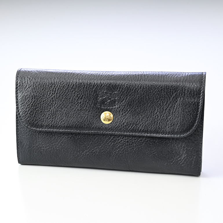 名入れ無料】 イルビゾンテ 長財布 メンズ レディース ブラック C0842