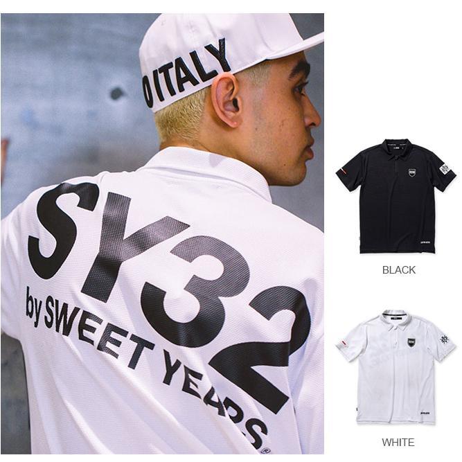 ポロシャツ SY32 by sweet years POLOシャツ 12221 ACTIVE BACK PRINT