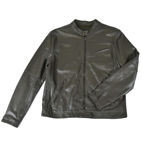 ラッピング無料】イタリア製 ラムレザー メンズ ライダース レザー
