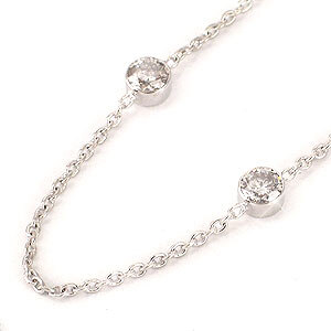 ステーション ブレスレット ダイヤモンド ダイヤ 0.5ct フクリン pt900