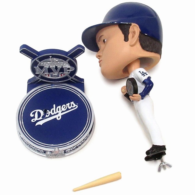 大谷翔平選手 ドジャース 2024 MVP ボブルヘッド フィギュア グレー