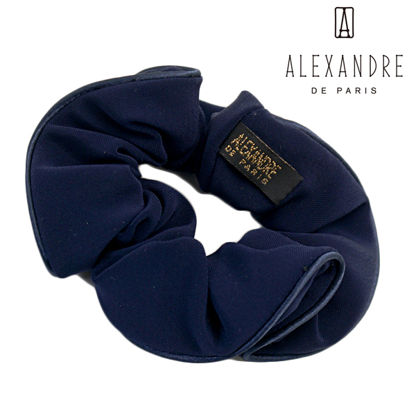 アレクサンドル ドゥ パリ タイムレス シュシュ 髪飾り ネイビー