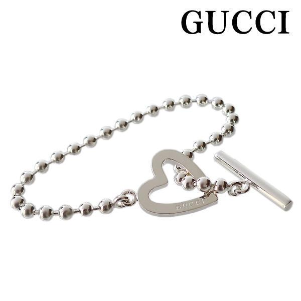 グッチ GUCCI ブレスレット ハート ボールチェーン ロゴ刻印 181447