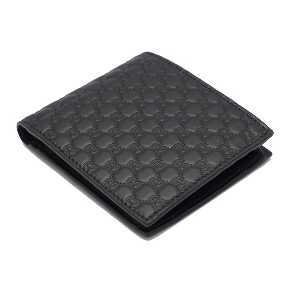 グッチ GUCCI 544472 BMJ1N 1000 二つ折り財布 ブラック 黒 グッチシマ