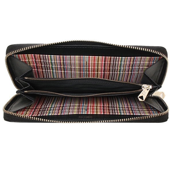 ポールスミス 長財布 マルチストライプ ブラック メンズ レディース