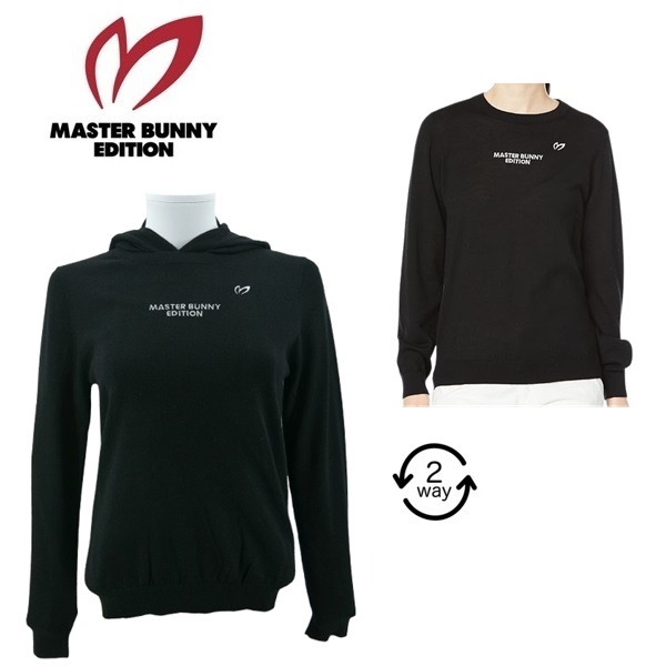 マスターバニーエディション レディース カシミヤ 天竺 ニット フード