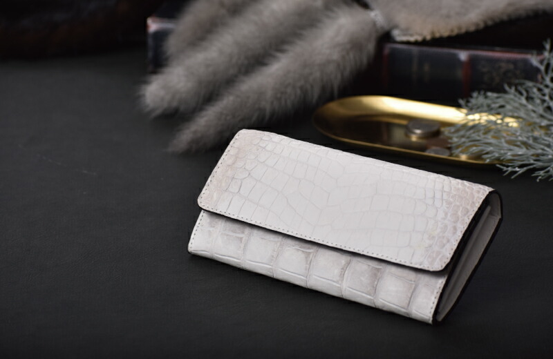 クロコダイル ヒマラヤ かぶせ 長財布 レディース メンズ 男女兼用 本