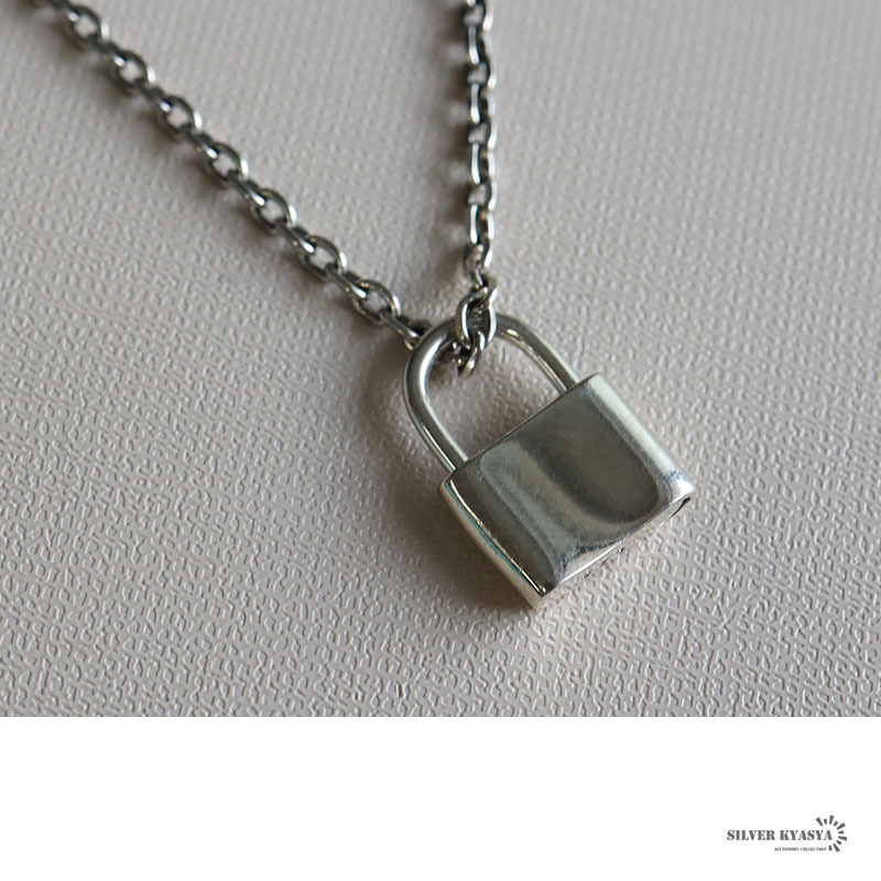 シルバー925 南京錠 ペンダント ネックレス レディース 鍵 silver S925