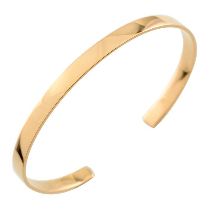 バングル ブレスレット k18 18k 18金 ピンクゴールドK18 シンプル