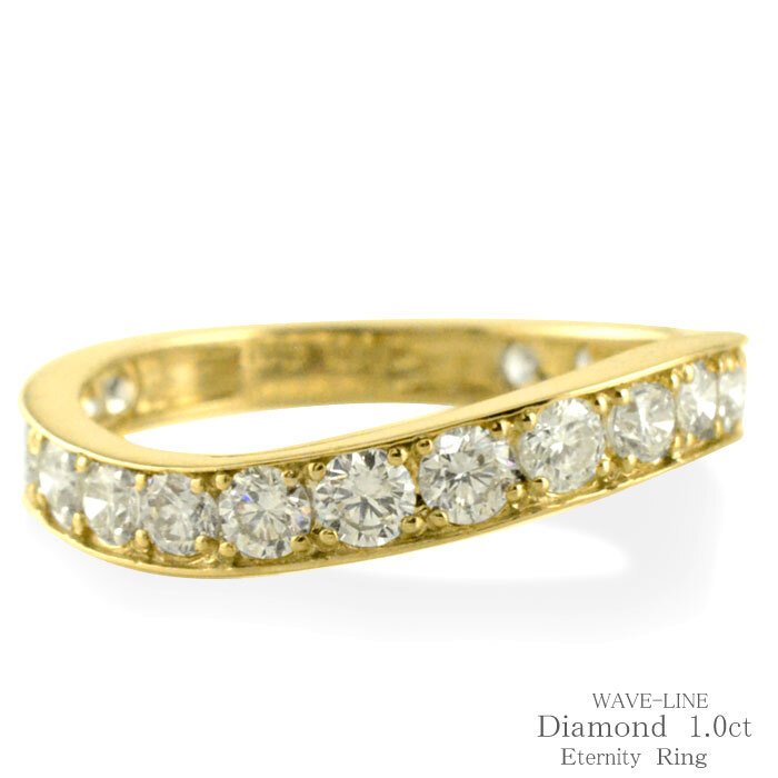 k18 リング ダイヤモンド 1.00ct エタニティリング 指輪 ハーフ