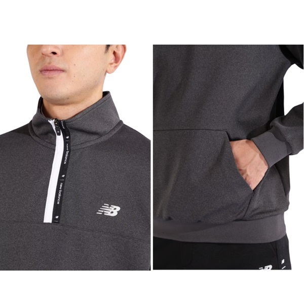 ニューバランス ゴルフ メンズ ストレッチ スウェット ハーフジップ