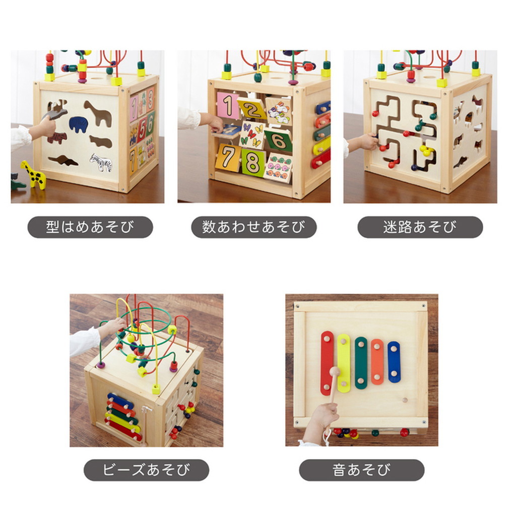 森のあそび箱】正規品 エドインター [5つの遊びがつまったおもちゃ箱