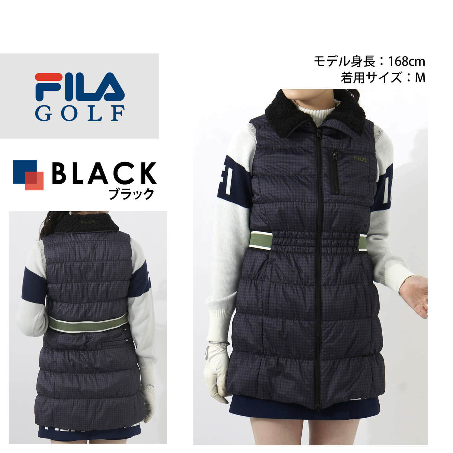 FILA GOLF フィラゴルフ ゴルフウェア ワンピース レディース 中綿