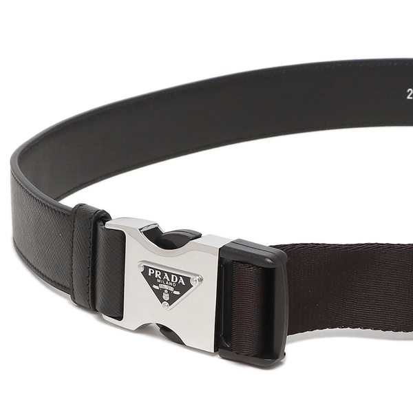 プラダ ベルト サフィアーノ ブラック メンズ PRADA 2CM253 053 F0002