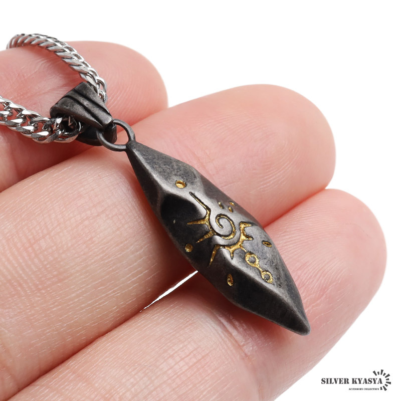 ステンレス ストーンネックレス ペンダントネックレス インディアン