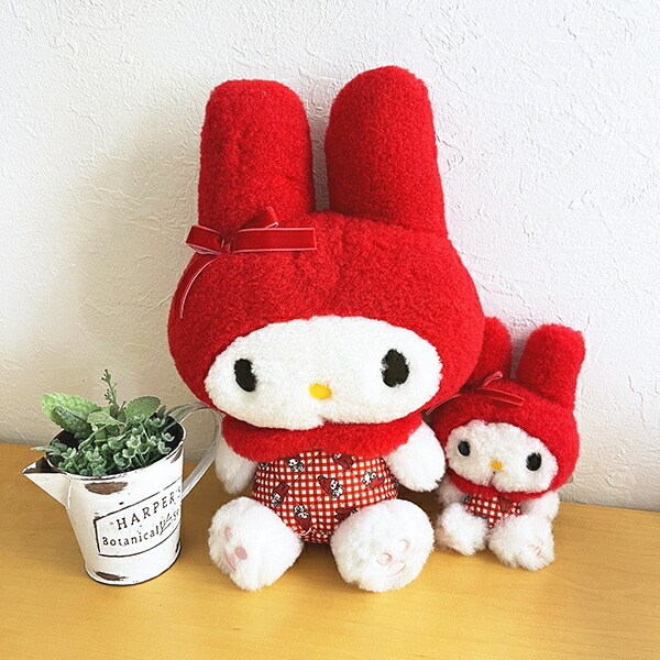 サンリオ マイメロディ ぬいぐるみ 赤チェック S sanrio