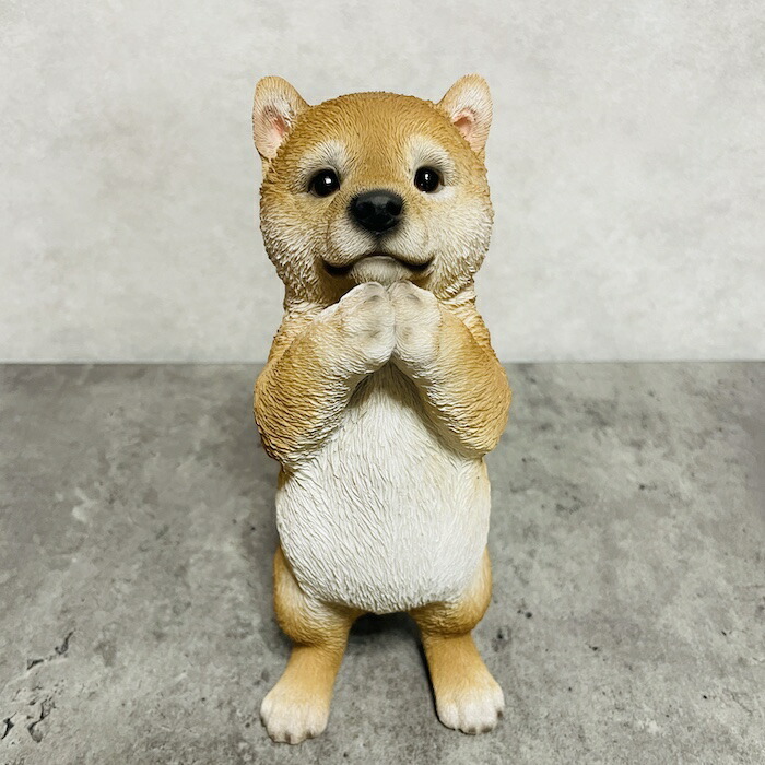 かわいい犬の置物 おねだり柴犬 グッズ woobia ウービア イヌ おしゃれ