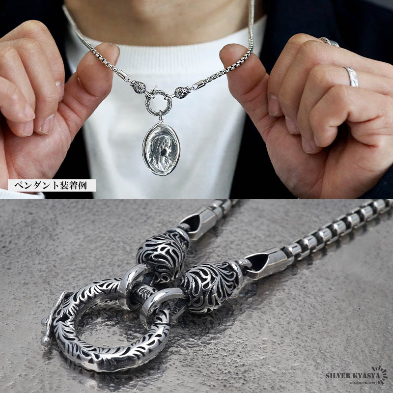 シルバー925 ベネチアンチェーン 45cm チェーンネックレス メンズ