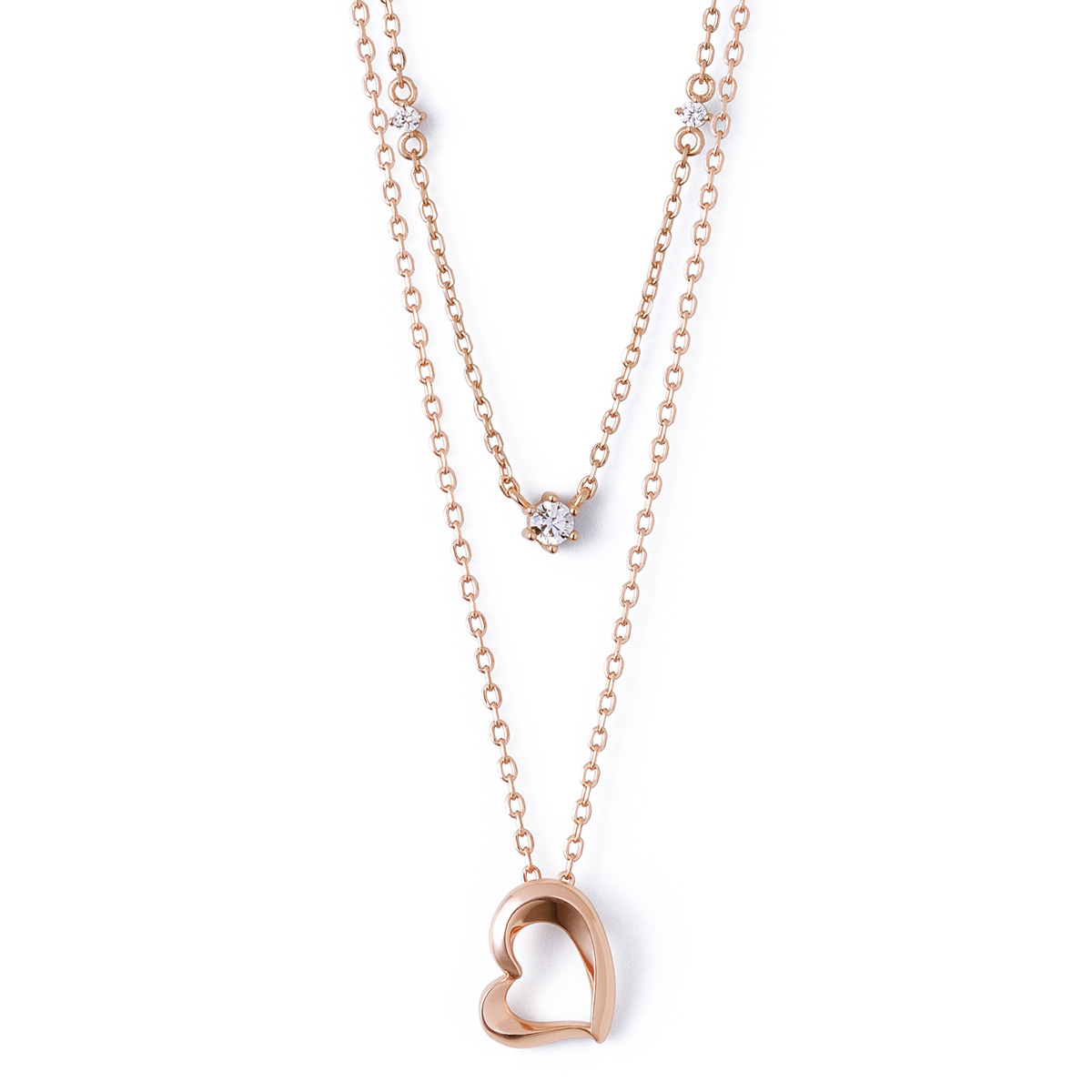 ラッピング無料】THE KISS 公式ショップ シルバー ネックレス 2連 2個