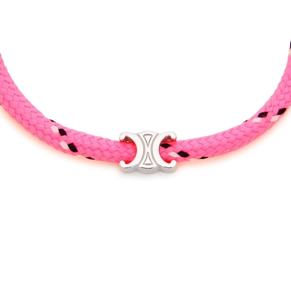 セリーヌ ブレスレット バングル トリオンフビーチ ロゴ ピンク