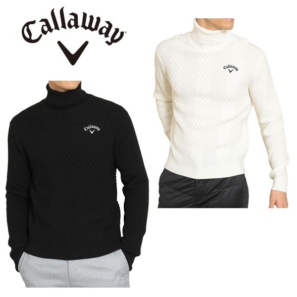 キャロウェイ メンズ ゴルフウェア 長袖 タートルネック セーター