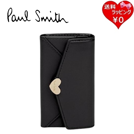 送料無料】ポールスミス キーケース レディース ラブレター ブラック
