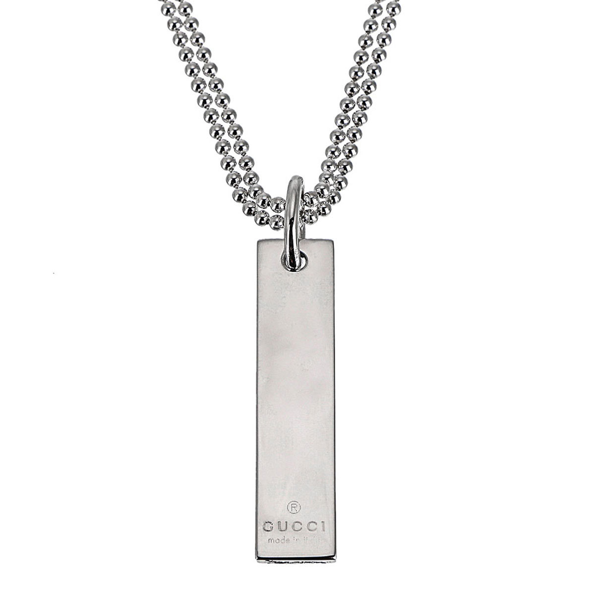 グッチ GUCCI ネックレス TM NCKL 010595 09840 0006 ロゴプレート