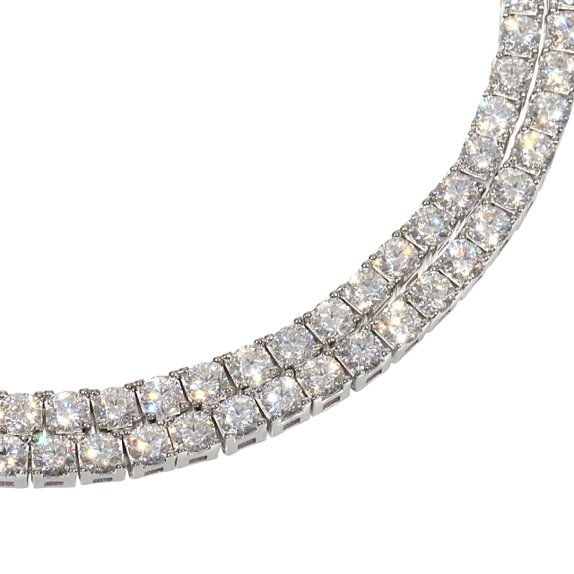 モアサナイト 2.5mm ネックレス シルバー テニスチェーン .925Silver