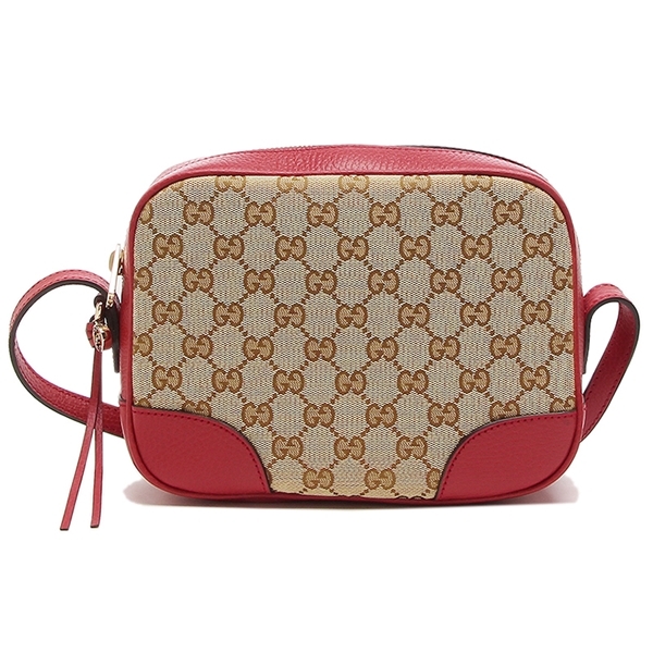 グッチ アウトレット ショルダーバッグ GGキャンバス ベージュ レッド