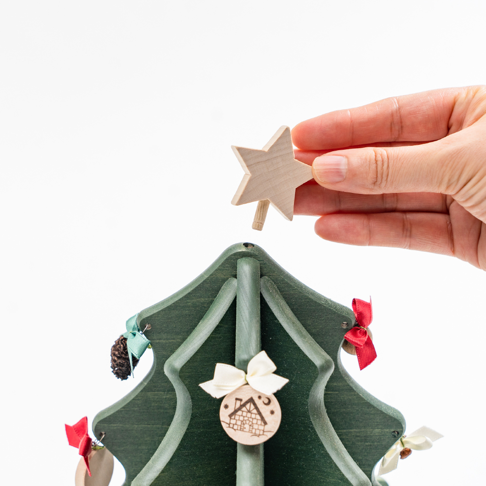 オークヴィレッジ オルゴールツリー プチ クリスマスツリー 日本製