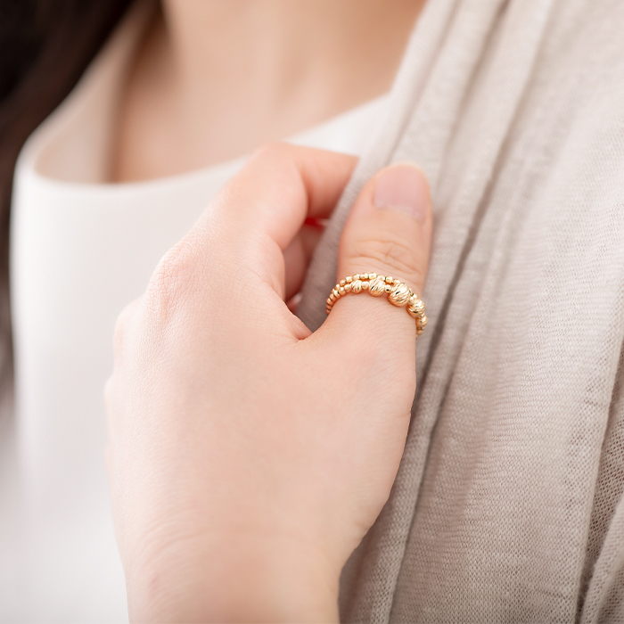 K18YG 地金 フリーサイズ リング 2周 送料無料 指輪 18金 K18 18K 人気