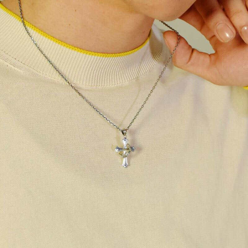 ライオンハート ハウリング クロス ネックレス S SIZE シルバー925