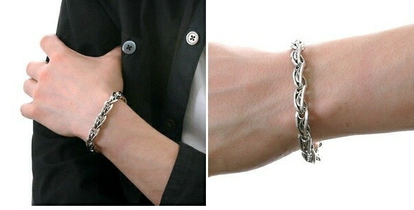 AQUA SILVER アクアシルバー シルバー ブレスレット ホワイト 彼氏